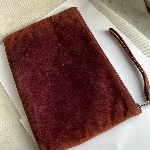 Vintage designer Ruth Saltz suede clutch - Picture 6 of 12